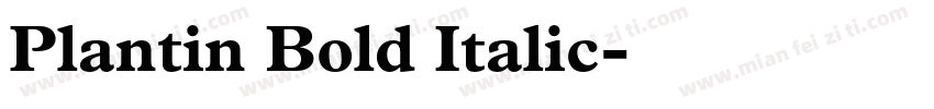 Plantin Bold Italic字体转换